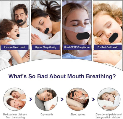 Tiras Bucales Antirronquidos, 30 Tiras para Dormir Antirronquidos
